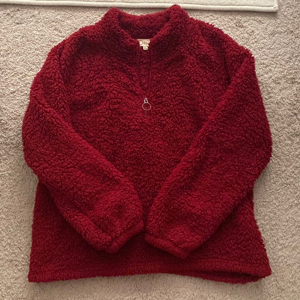 Teddy quarter zip pullover - XL